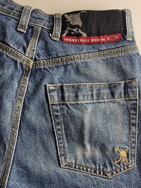 Vtg. Oakley Red Core Industrial Denim Skater Streetwear Jeans Medium Wash 30x28